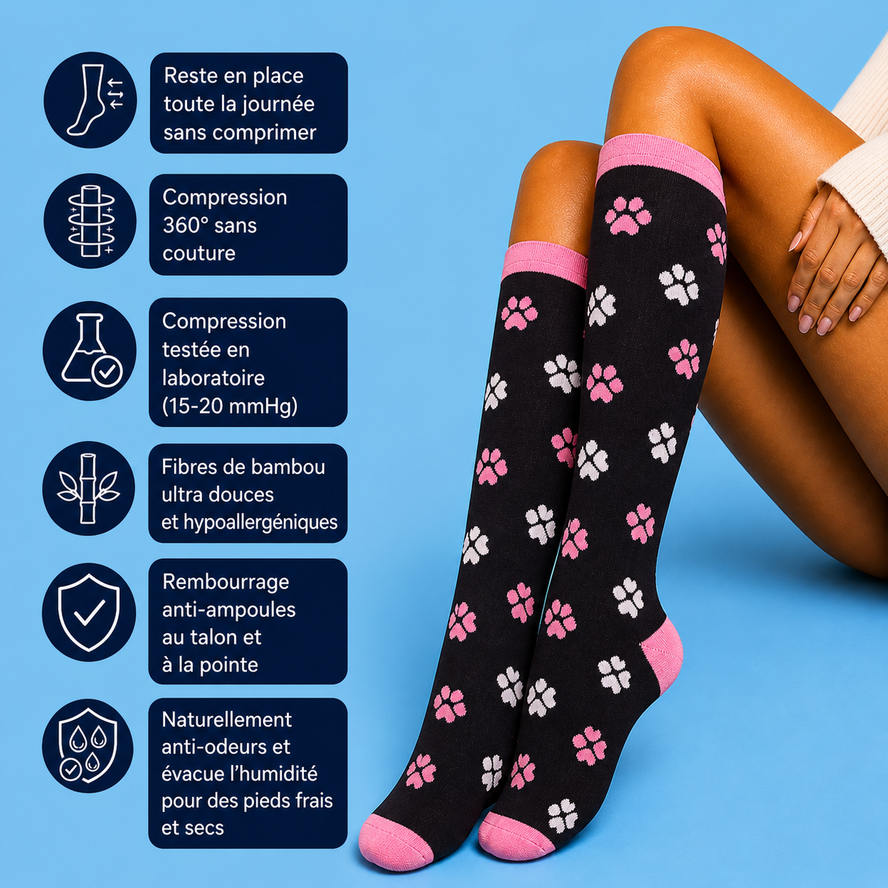 Bloom Vibes – Chaussettes de compression